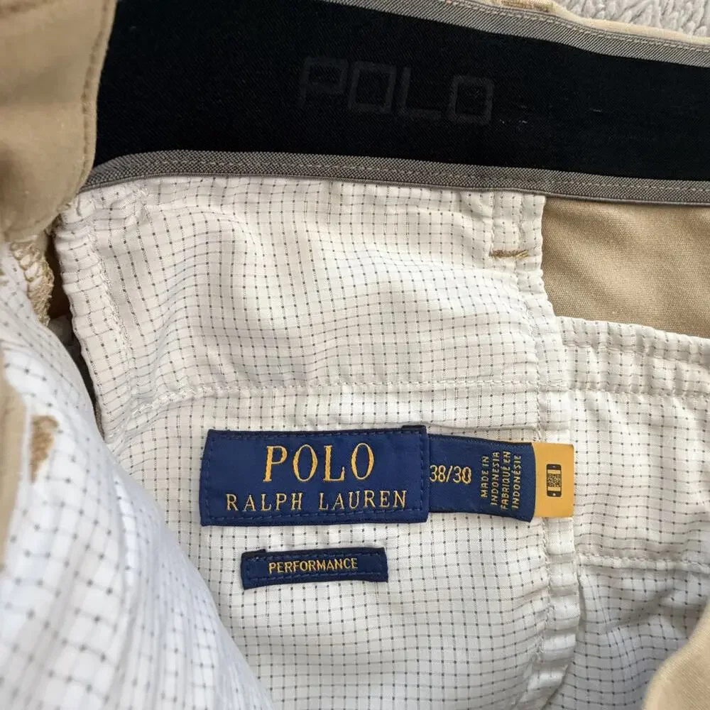 POLO Ralph Lauren Mens Performance Chino Pants 38 x 30 Preppy Classic Golf